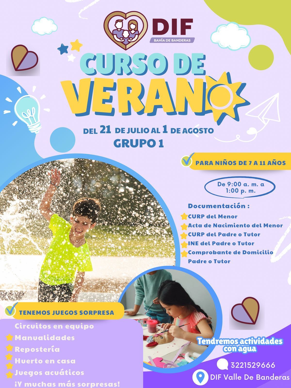 CURSOS DE VERANO EN BADEBA INVITA EL DIF MUNICIPAL.